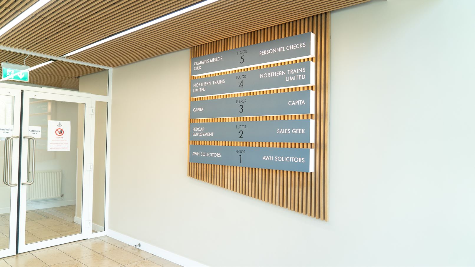 Reception Sign